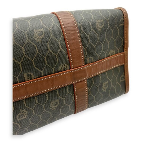 Honeycomb  Top Handle Bag Brown in Coated Canvas, Gold hardware - Image 7