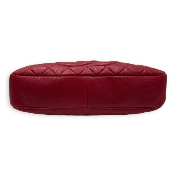 CC Shoulder Bag Red in Caviar Leather, Silver hardware - Image 5