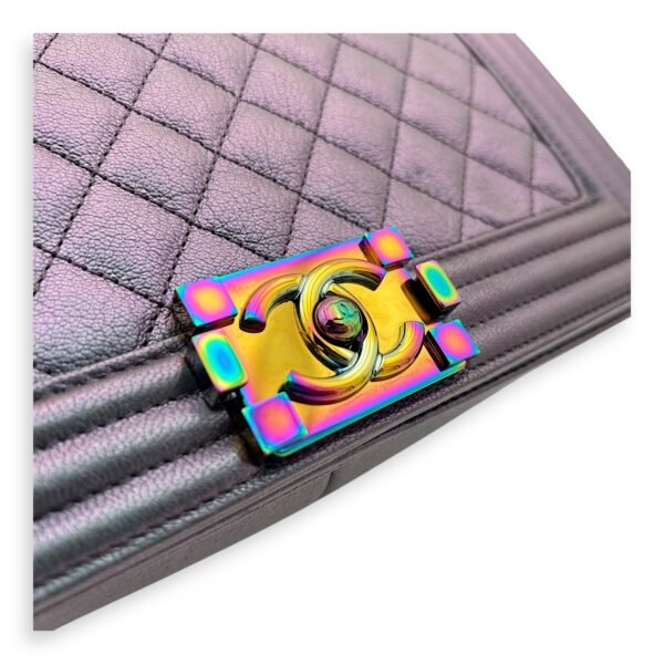 Boy Medium Iridescent Shoulder Bag in Goat Leather, Iridescent hardware - Image 7