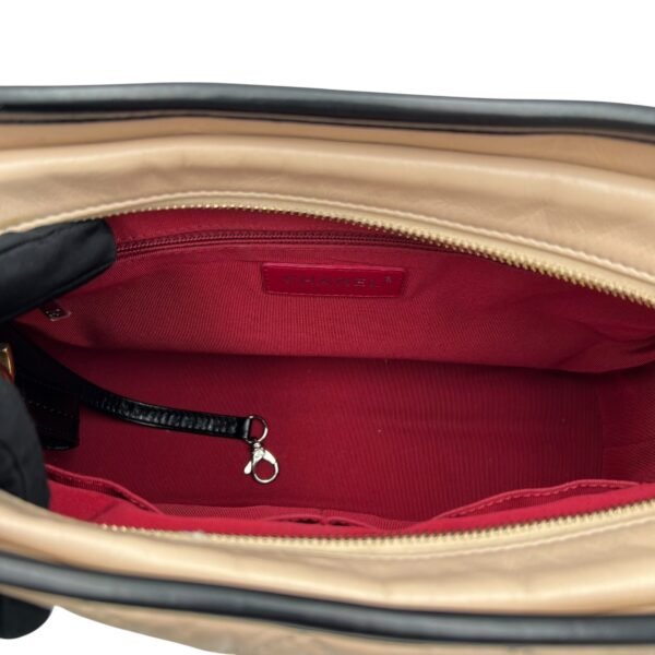 Gabrielle Large Beige Shoulder Bag in Calfskin, Mixed hardware - Image 7