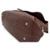 Gancini Shoulder Bag Brown in Calfskin, Silver hardware - Image 7
