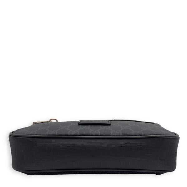 GG Supreme Black Belt Bag in Monogram Coated Canvas, Silver hardware - Image 7