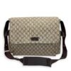 GG Supreme Diaper Bag Brown in Coated Canvas, Gold hardware - Image 5