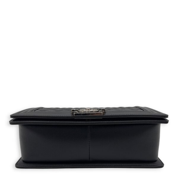 Boy Shoulder Bag Black in Caviar Leather, Ruthenium hardware - Image 6