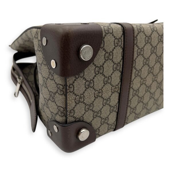 Guccissima Tote Bag Brown in Coated Canvas, Silver hardware - Image 4