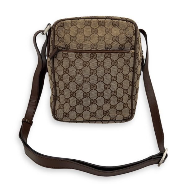 GG Crossbody Bag Brown in Canvas, Gold hardware - Image 2