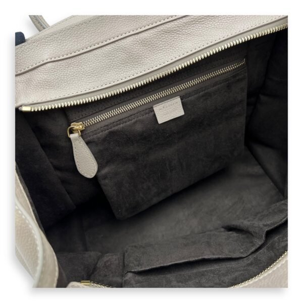 Luggage Mini Beige Top Handle Bag in Calfskin, Gold hardware - Image 9