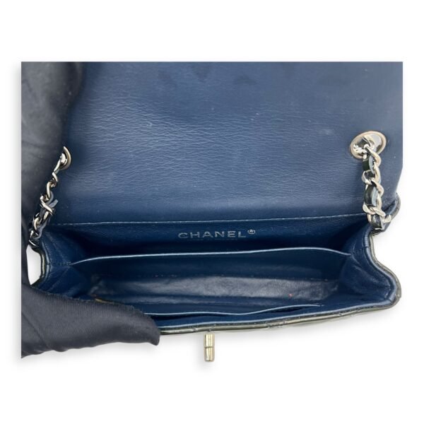 Classic Mini Green Crossbody Bag in Patent Leather, Silver hardware - Image 6