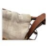 Cylinder Pocket Brown Bucket Bag in Raffia, Gold hardware - Image 8