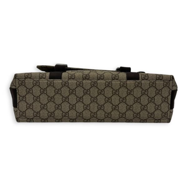 GG Supreme Messenger Brown in Coated Canvas, Silver hardware - Image 5
