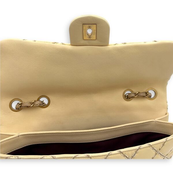 Classic Flap Stitch Shoulder bag in Calfskin, Gold Hardware - Image 9