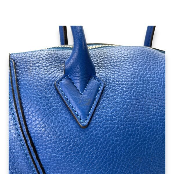 LockIt PM Blue Top Handle Bag in Calfskin, Gold hardware - Image 9