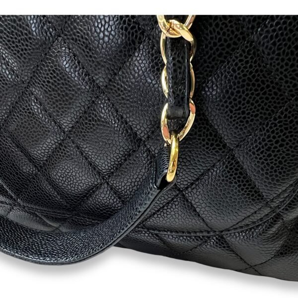 GST Black Shoulder Bag in Caviar Leather, Gold hardware - Image 8