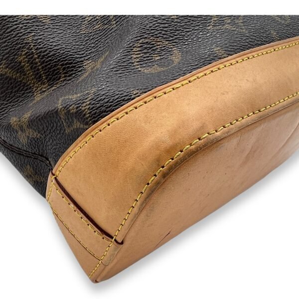 Lockit PM Brown Top Handle Bag in Monogram Coated Canvas, Gold hardware - Image 8