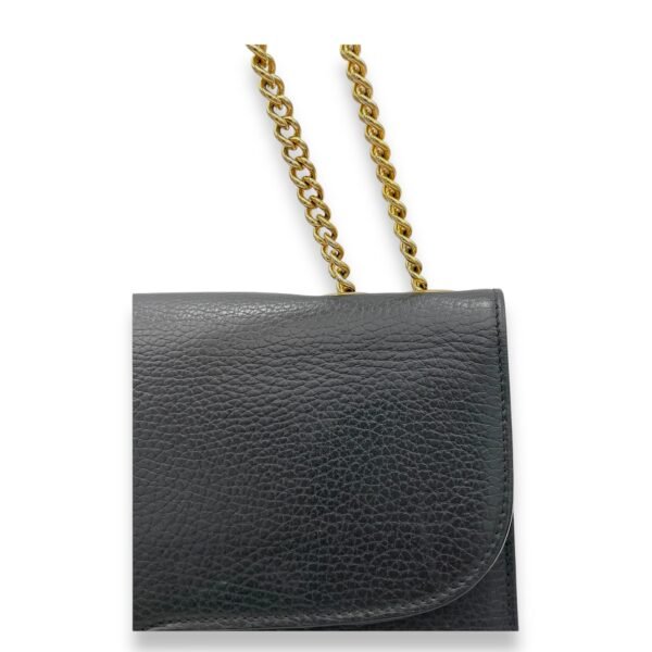 Interlocking G  Black Shoulder Bag in Calfskin, Gold hardware - Image 8