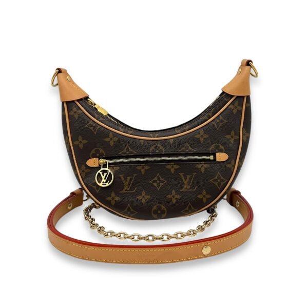 Loop Shoulder Bag Brown in Monogram Coated Canvas, Gold hardware - Image 8