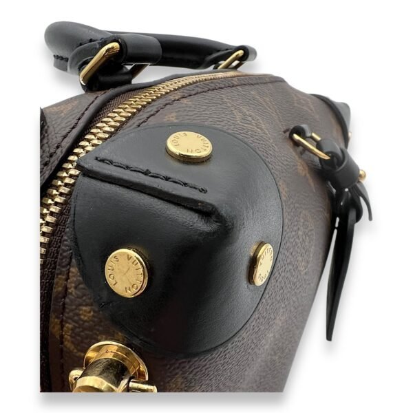 Malle Souple  Crossbody Bag Brown in Monogram Coated Canvas, Gold hardware - Image 8
