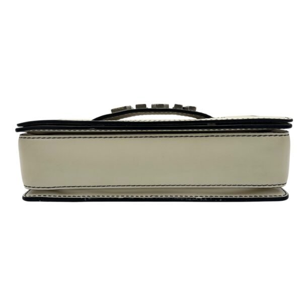 J'adior White Crossbody Bag in Calfskin, Silver hardware - Image 5