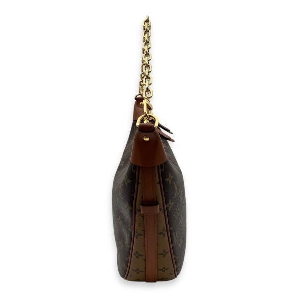 Loop Hobo Shoulder Bag Brown in Monogram Coated Canvas, Gold hardware - Image 3