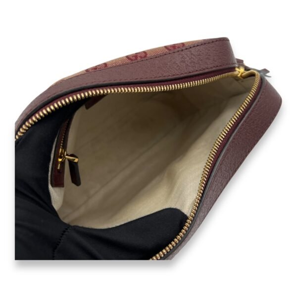 Horsebit 1955 Crossbody Bag Red in Canvas, Gold hardware - Image 8