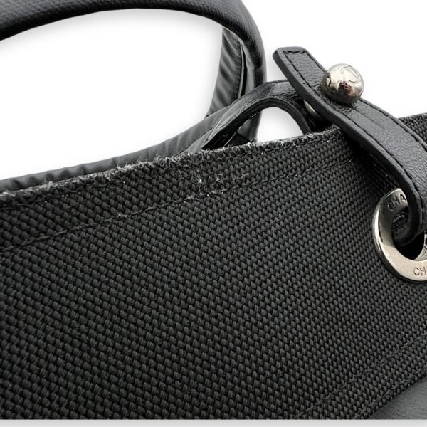 Biarritz Tote Bag Black in Coated Canvas, Silver hardware - Image 8