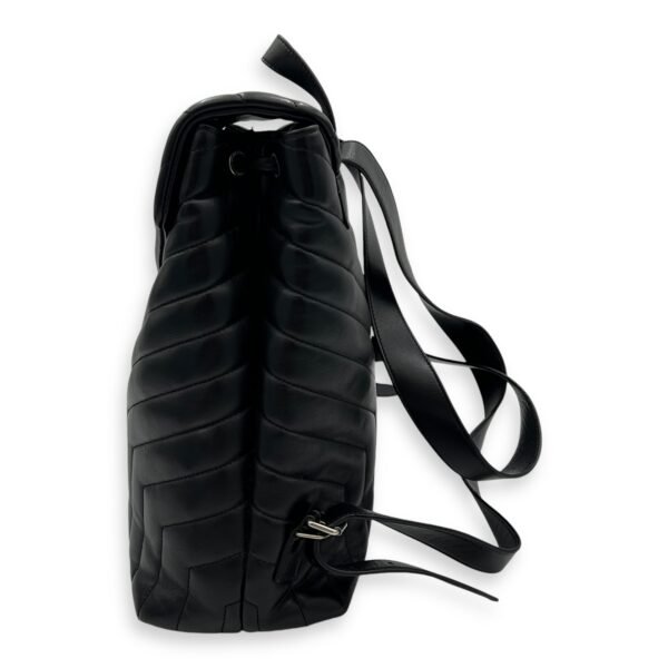 Loulou Backpack Black in Calfskin, Silver hardware - Image 4