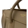 Luggage Top Handle Bag Mini Beige in Calfskin, Gold hardware - Image 8