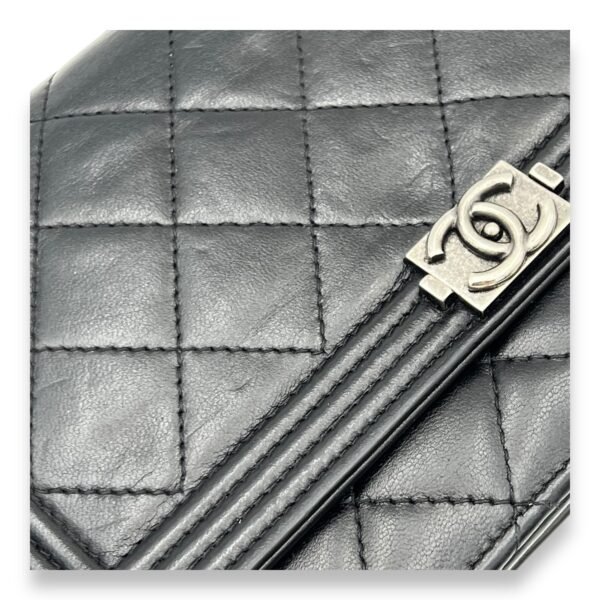Boy Wallet On Chain Black in Lambskin, Ruthenium hardware - Image 8