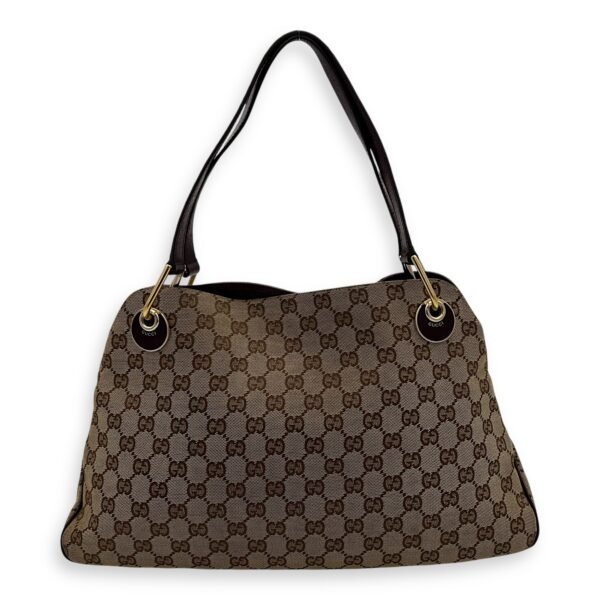 GG Shoulder Bag Brown in Canvas, Gold hardware - Image 2
