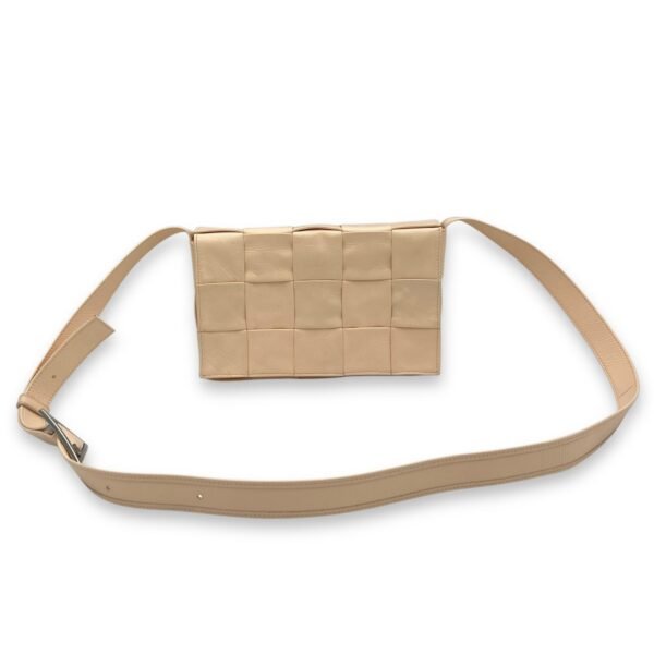 Cassette Crossbody Bag Beige in Calfskin, Silver hardware - Image 8