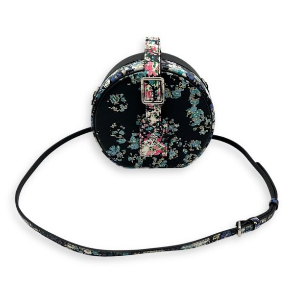 Floral Print Petite Boite Chapeau Multi-colour Crossbody Bag in Calfskin, Silver hardware - Image 10