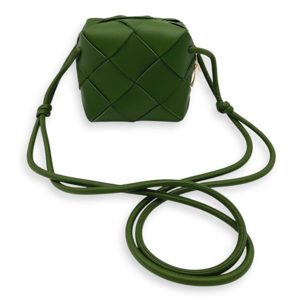 Cassette Shoulder Bag Green in Lambskin, Gold hardware - Image 8