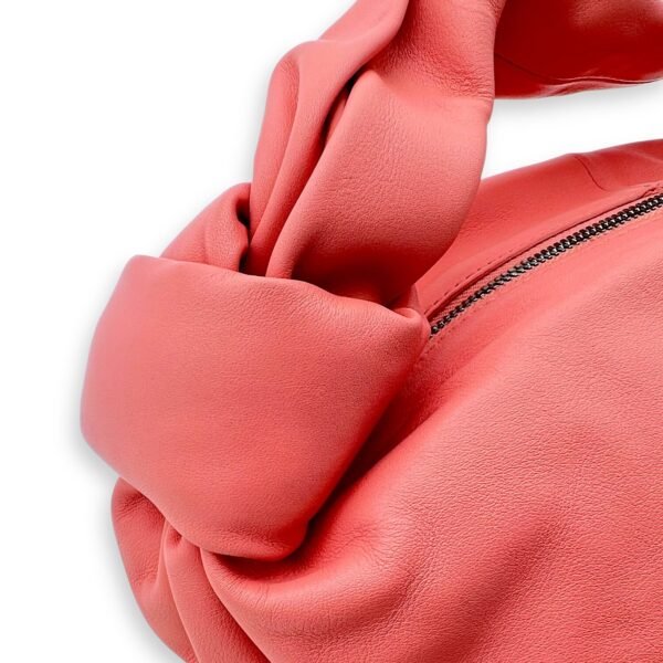Double Knot Pink Shoulder Bag in Lambskin, Silver hardware - Image 7