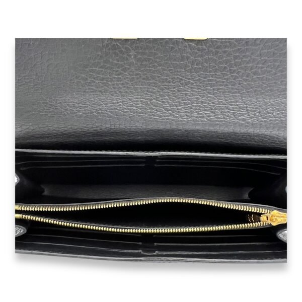 Capucines Long Black Wallet in Calfskin, Gold hardware - Image 8