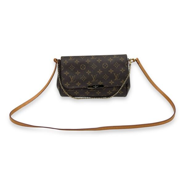 Favourite Crossbody Bag Brown in Monogram Coated Canvas, Gold hardware - Image 8