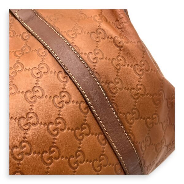 Guccissima Top Handle Bag Brown in Calfskin, Gold hardware - Image 8