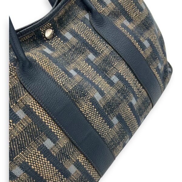Garden Party 36 Blue Tote Bag in Tweed, Silver hardware - Image 8