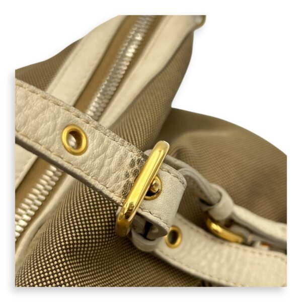 Logo Tote Bag Beige in Canvas, Gold hardware - Image 8