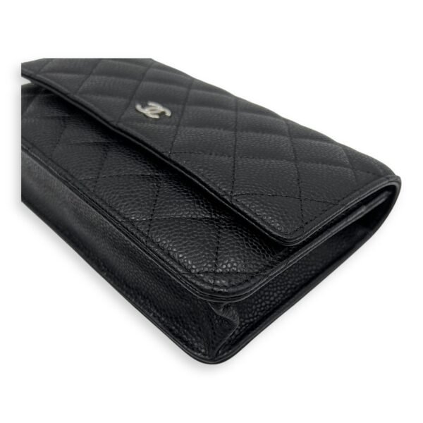 CC Wallet On Chain Black in Caviar Leather, Silver hardware - Image 28