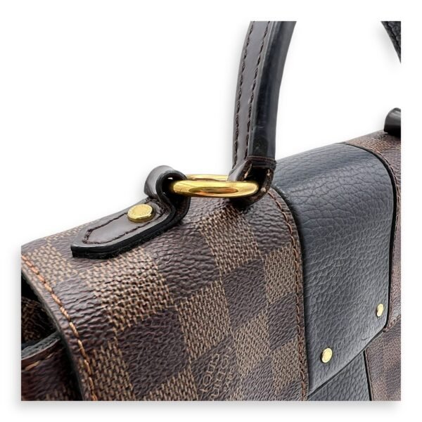 Bondstreet BB Brown Top Handle Bag in Coated Canvas, Gold hardware - Image 8