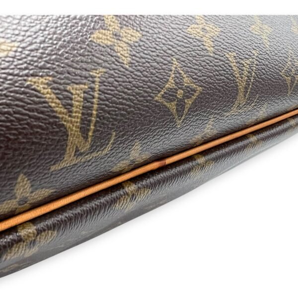 Deauville MM Brown Top Handle Bag in Monogram Coated Canvas, Gold hardware - Image 8
