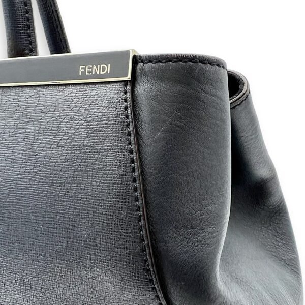 2Jours Blue Top Handle Bag in Calfskin, Silver hardware - Image 8