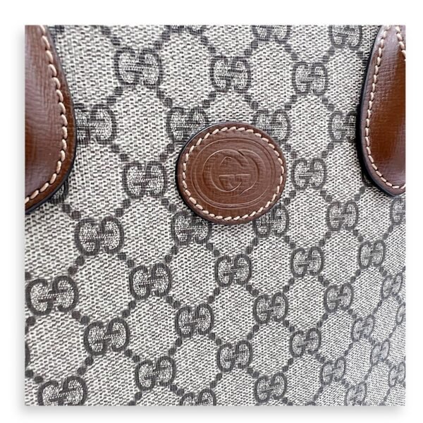 GG Supreme Brown Tote Bag in Interlocking GG Supreme, Gold hardware - Image 8