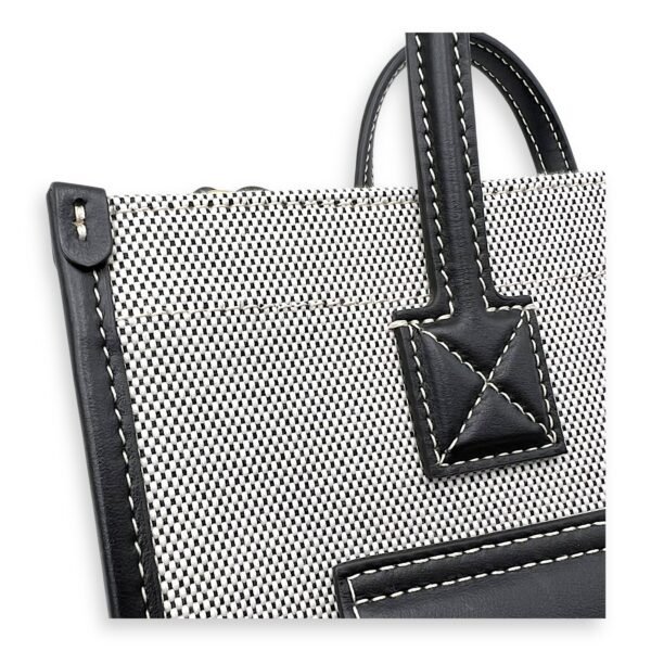 Freya Top Handle Bag Mini Black in Canvas, Gold hardware - Image 8