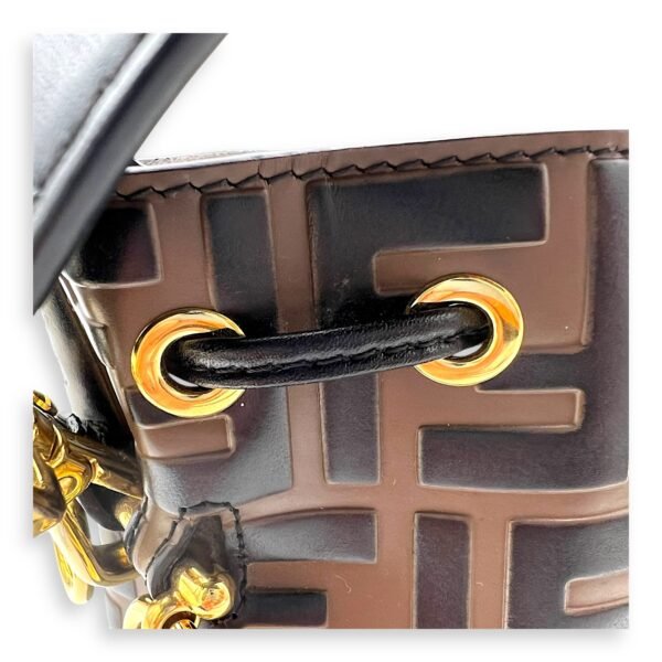 Mon Tresor Bucket Bag Brown in Calfskin, Gold hardware - Image 8