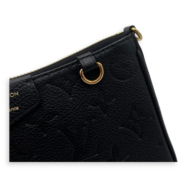 Easy Pouch On Strap Crossbody Bag Black in Monogram Empreinte Leather, Gold hardware - Image 8