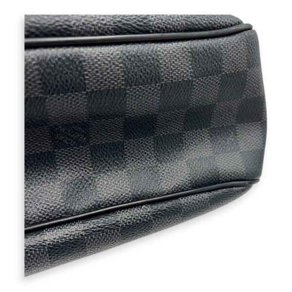 Daniel Graphite Messenger in Coated Canvas, Silver hardware - Image 8