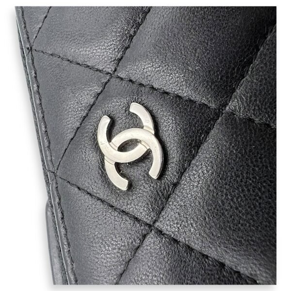 CC Wallet Black in Lambskin, Silver hardware - Image 8