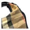 Glitter House Check Brown Shoulder Bag in Canvas, Silver hardware - Image 8