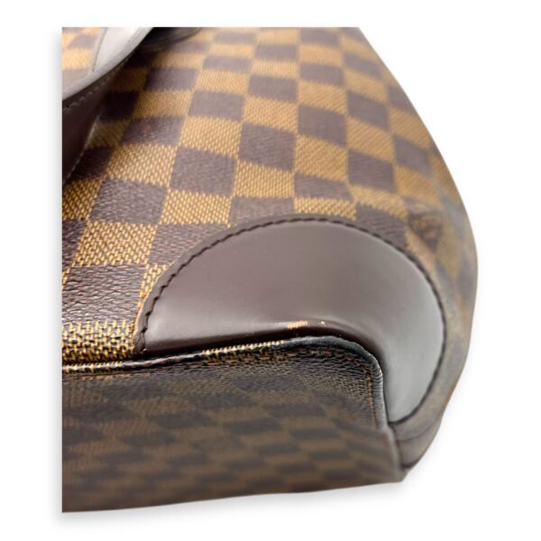 Hampstead Top Handle Bag PM Brown in Coated Canvas, Gold hardware - Image 8